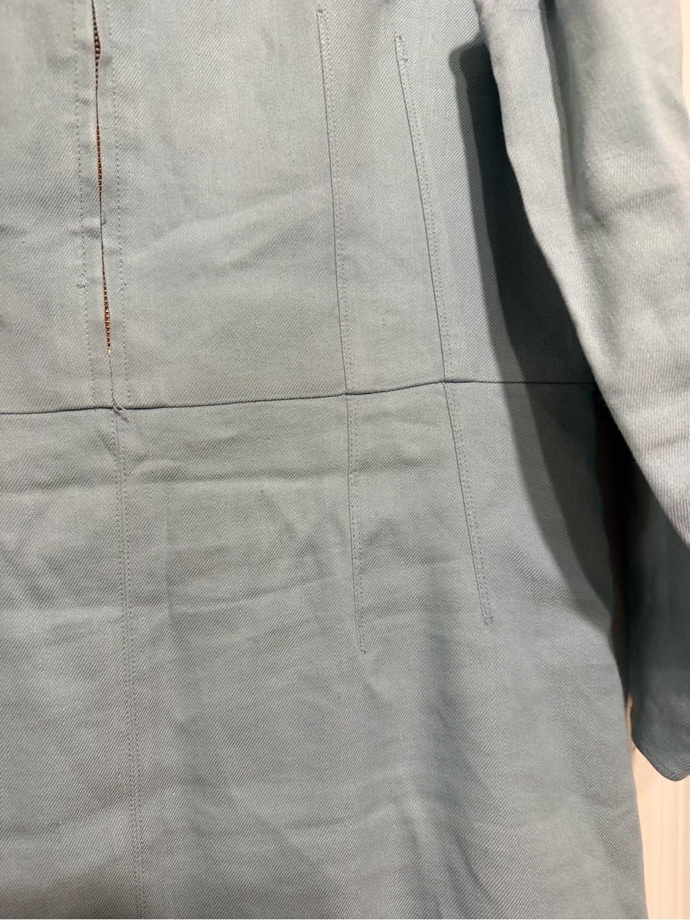 Tibi Marta Smocked Blue Linen Dress - Picture 11 of 15